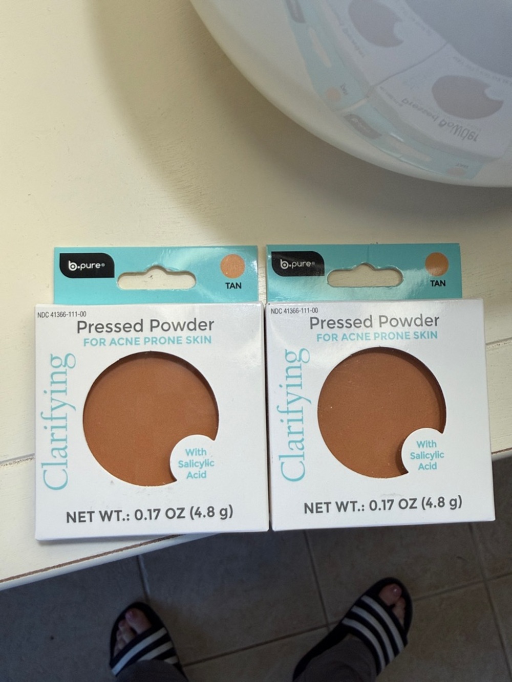 b.pure Clarifying Pressed Powder - Tan (Set of 2)